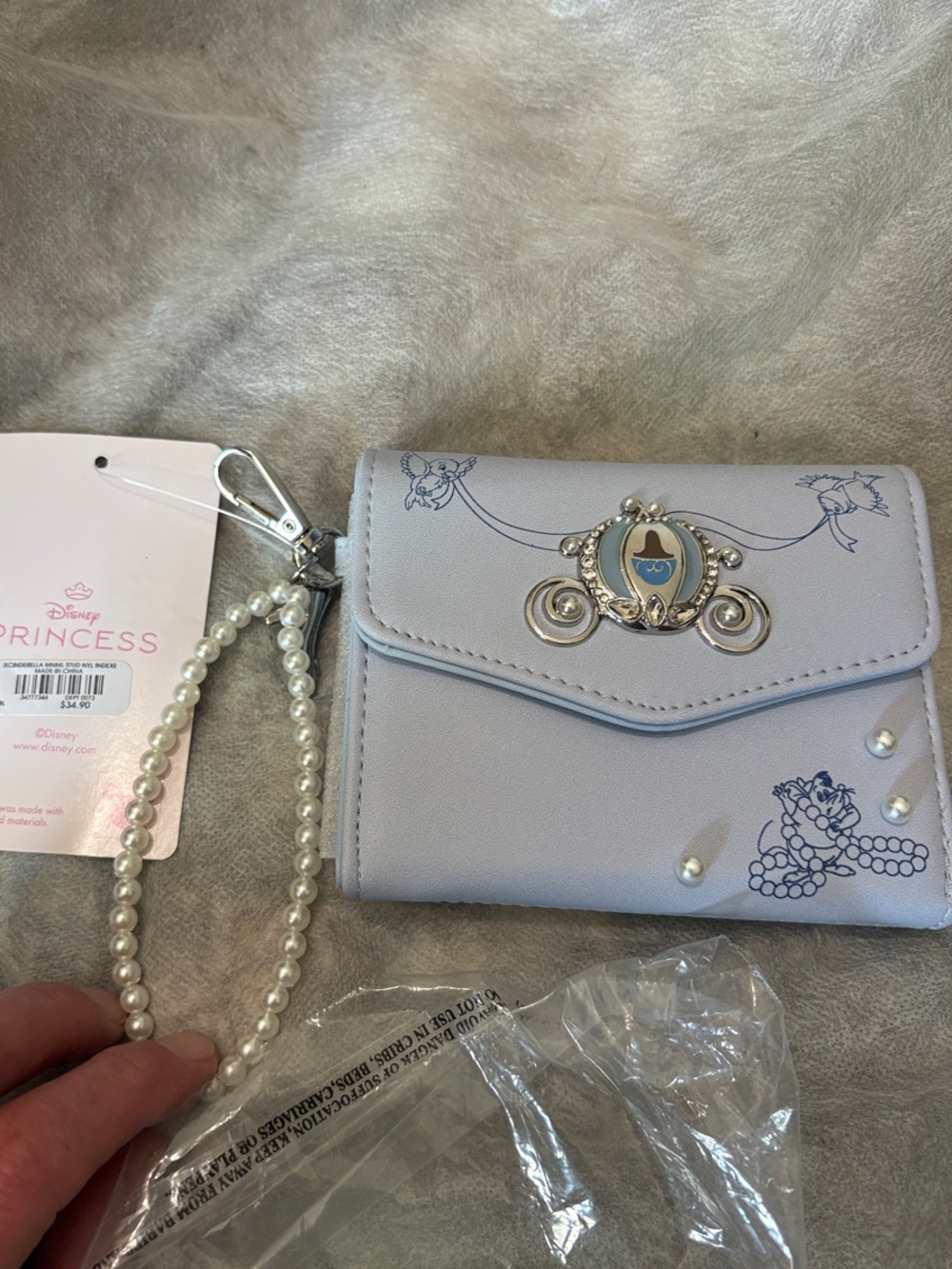 Light blue Cinderella Wristlet Wallet